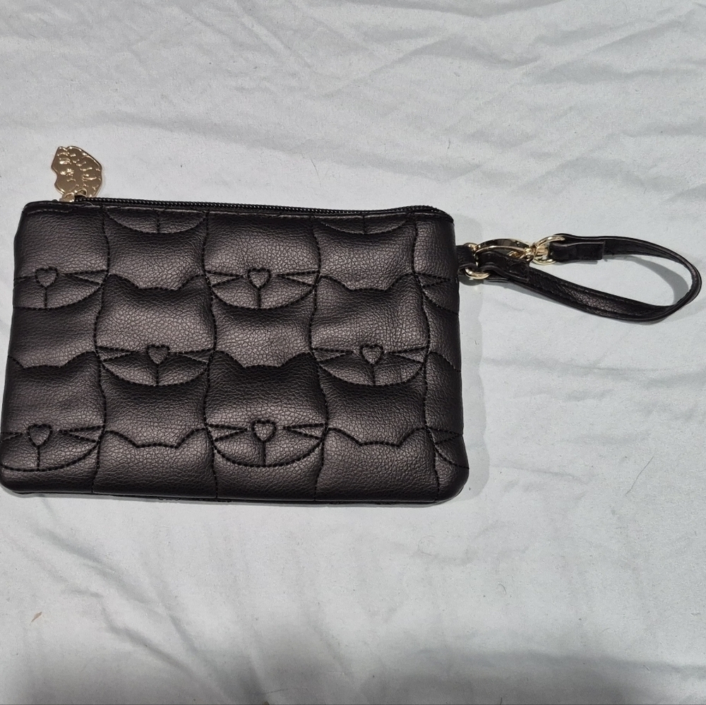 Betsey Johnson Black Cat Embossed Clutch - Picture 2 of 5